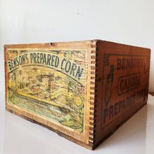 Load image into Gallery viewer, Scarce Benson&#39;s Prepared Corn Advertising Crate - 1930&#39;s
