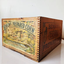 Load image into Gallery viewer, Scarce Benson's Prepared Corn Advertising Crate - 1930's